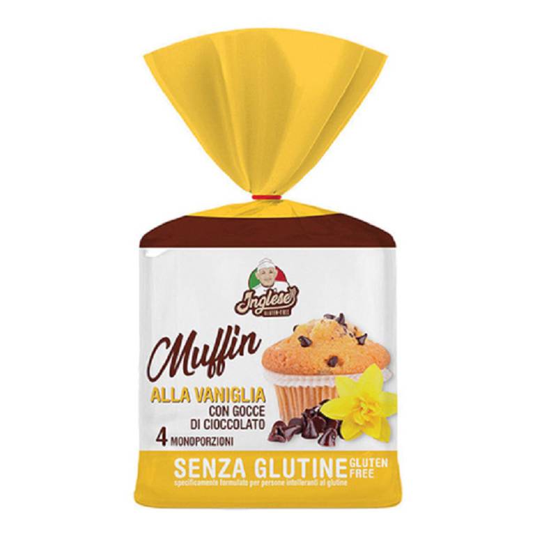 INGLESE MUFFIN VANIGLIA E GOCCE DI CIOCCOLATO 200GR ( 4 PZ ) INGLESE MUFFIN VANIGLIA E GOCCE DI CIOCCOLATO 200GR ( 4 PZ )