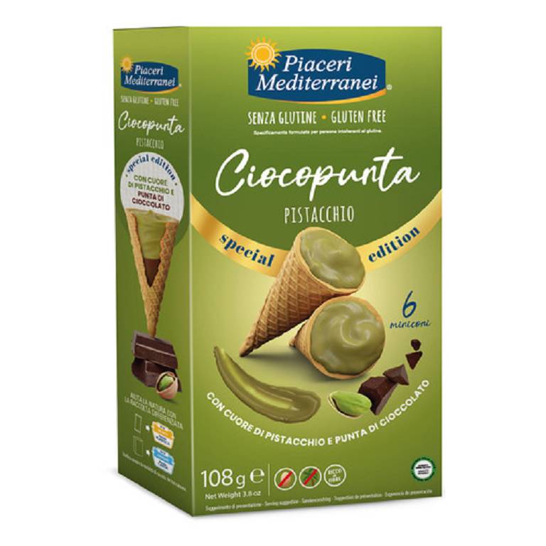 PIACERI MEDITERRANEI CIOCOPUNTA PISTACCHIO 108G PIACERI MEDITERRANEI CIOCOPUNTA PISTACCHIO 108G