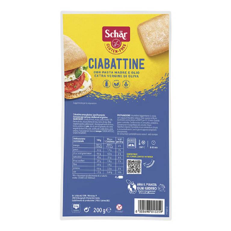 SCHAR CIABATTINA 200G SCHAR CIABATTINA 200G